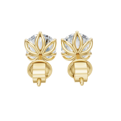 Yellow Gold-Dynasty - Lab-Grown Diamond Earring_view=BACK