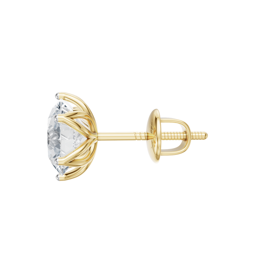 Yellow Gold-Dynasty - Lab-Grown Diamond Earring_view=SIDE
