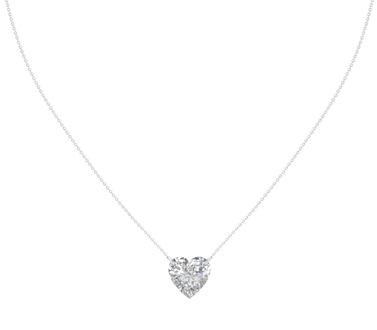 White Gold-Lumina Minimalist Lab-Grown Diamond Necklace_view=TOP