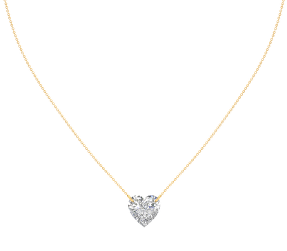 Yellow Gold-Lumina Minimalist Lab-Grown Diamond Necklace_view=TOP