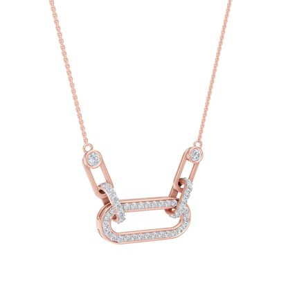 Pink Gold-Orbitlink Chain Pendant_view=3DV