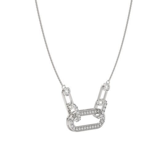 White Gold-Nebula Chain Tear-Drop Lab-Grown Diamond Necklace_view=3DV