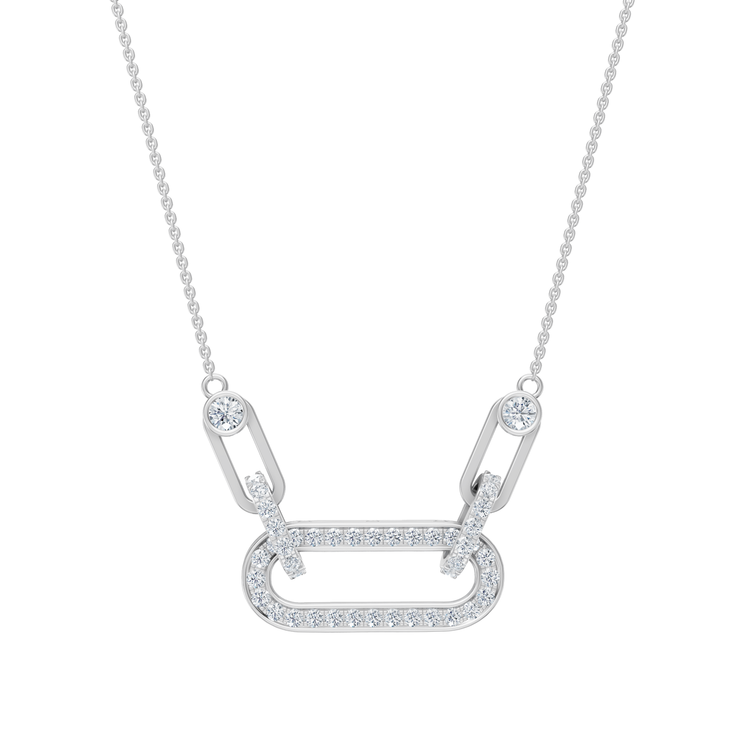 White Gold-Orbitlink Chain Pendant_view=TOP