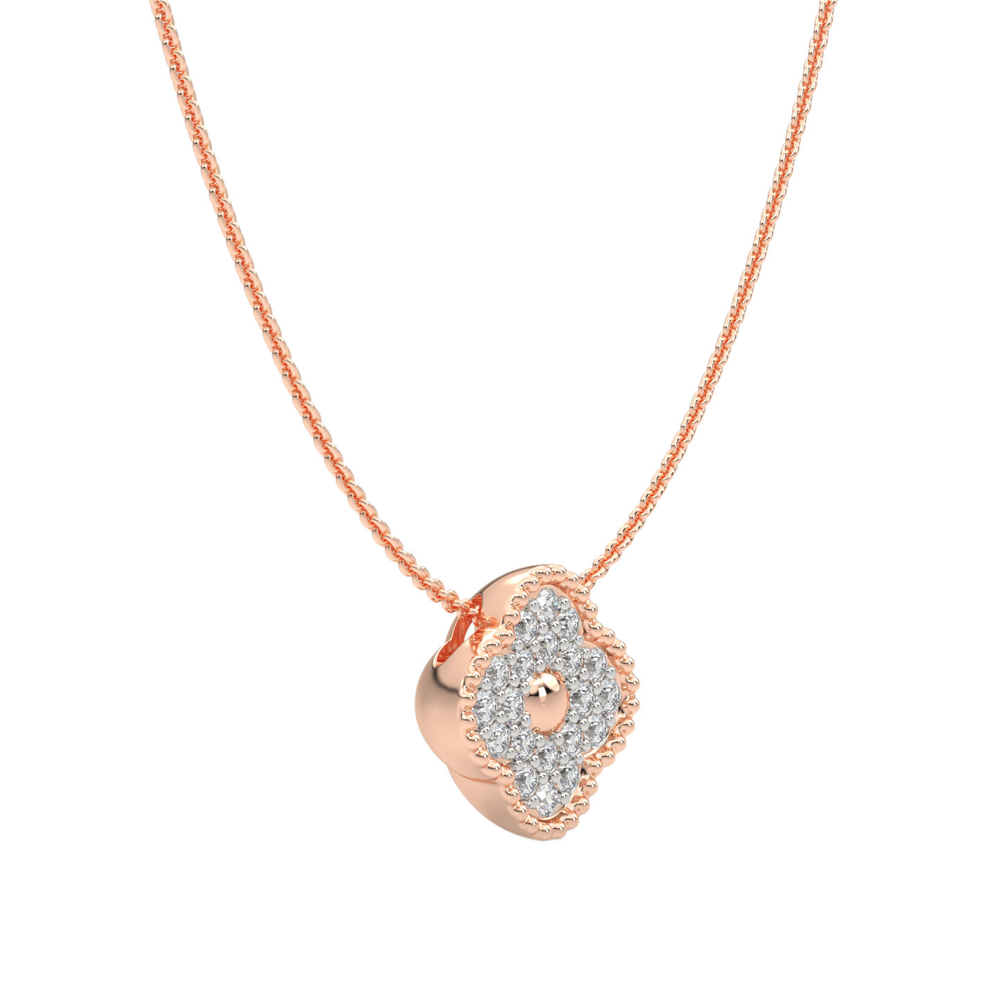 Pink Gold-Aurora Lab-Grown Diamond Necklace_view=3DV
