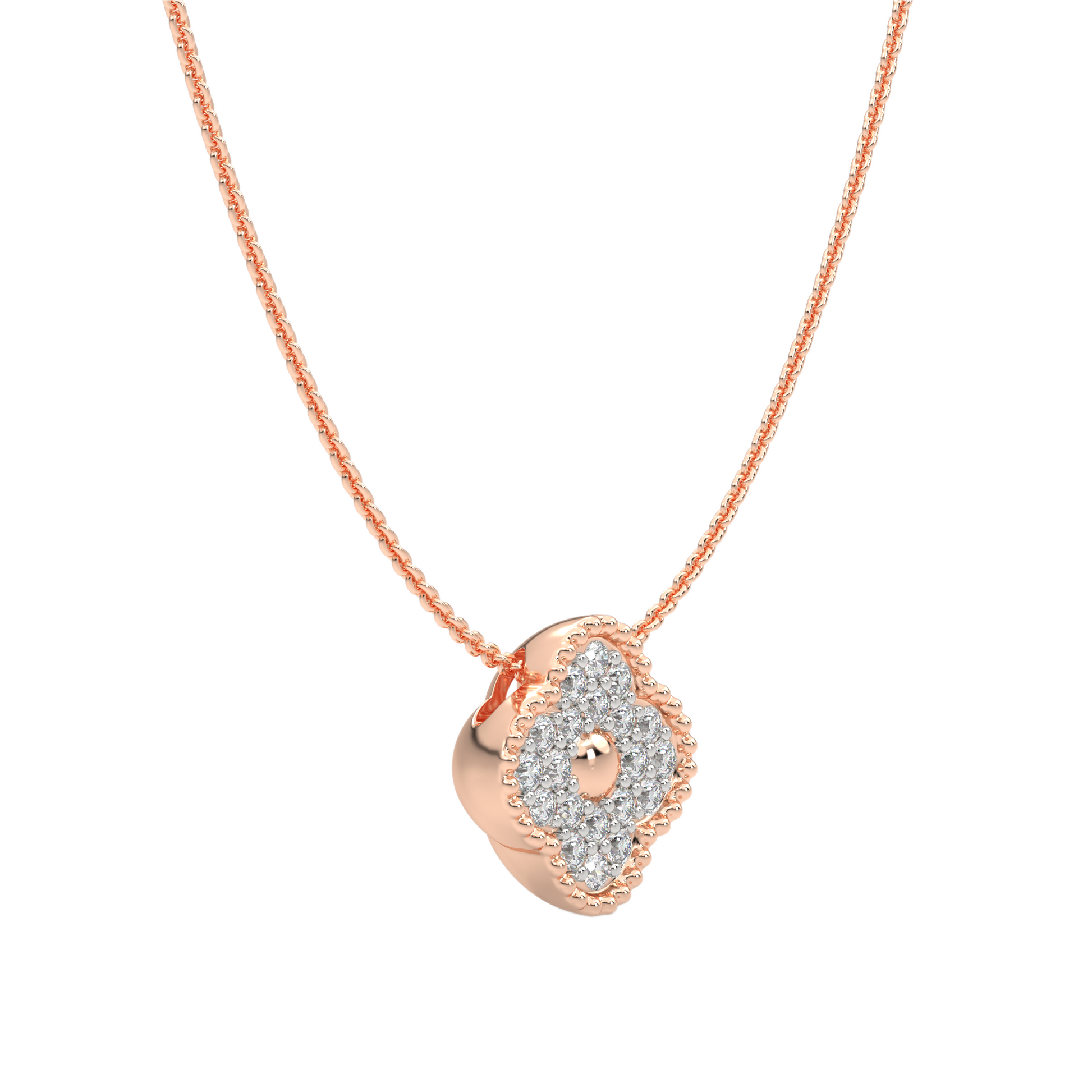 Pink Gold-Aurora Lab-Grown Diamond Necklace_view=3DV