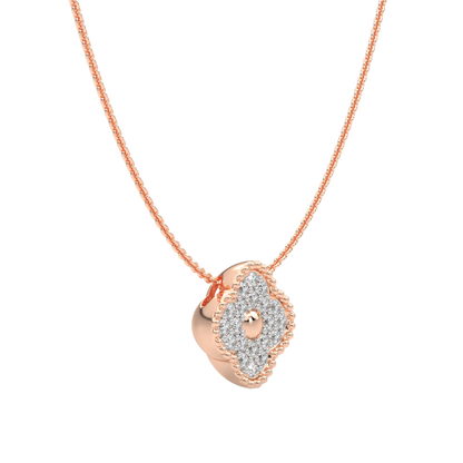 Pink Gold-Aurora Lab-Grown Diamond Necklace_view=3DV