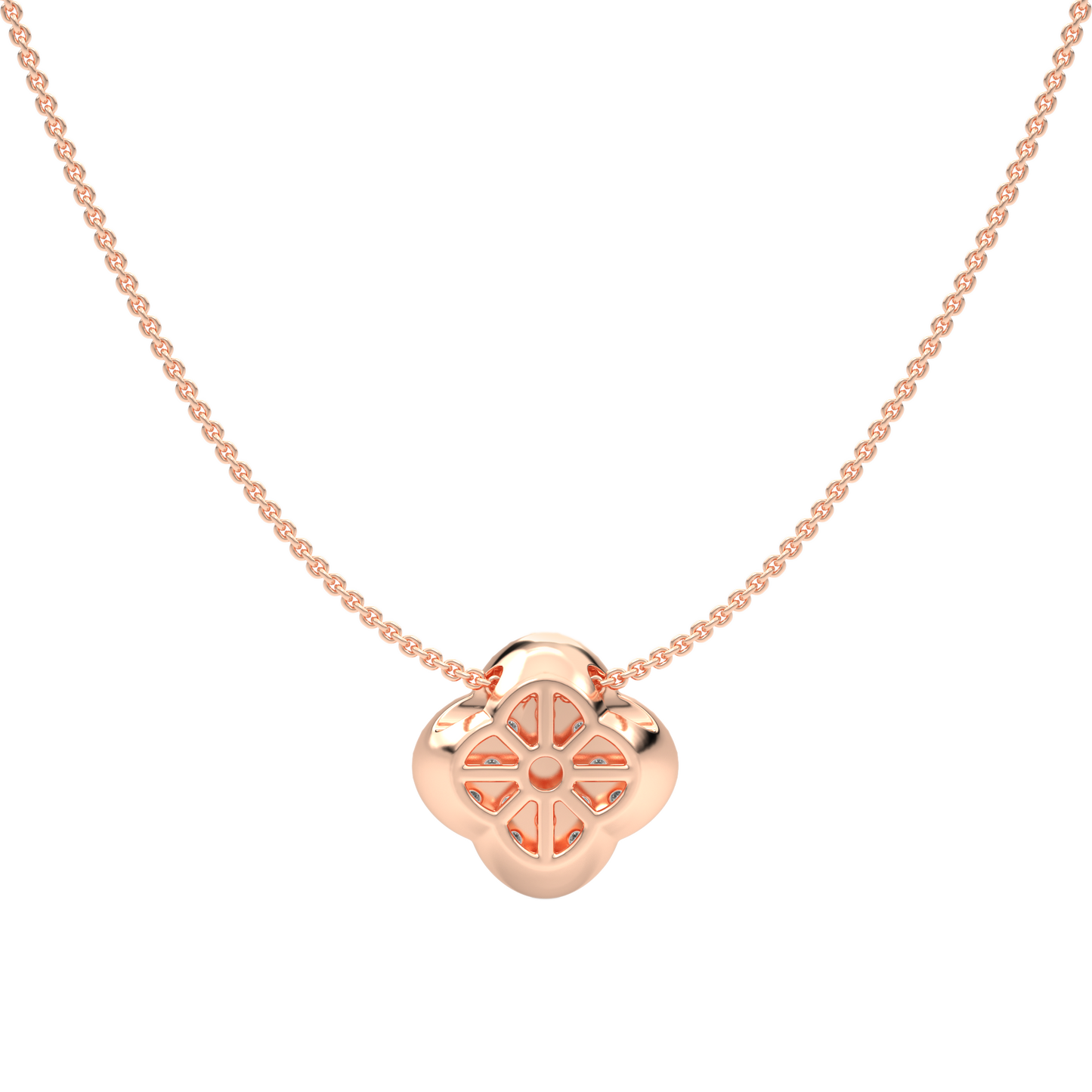 Pink Gold-Aurora Lab-Grown Diamond Necklace_view=BACK