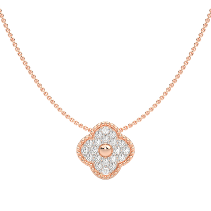 Pink Gold-Aurora Lab-Grown Diamond Necklace_view=TOP