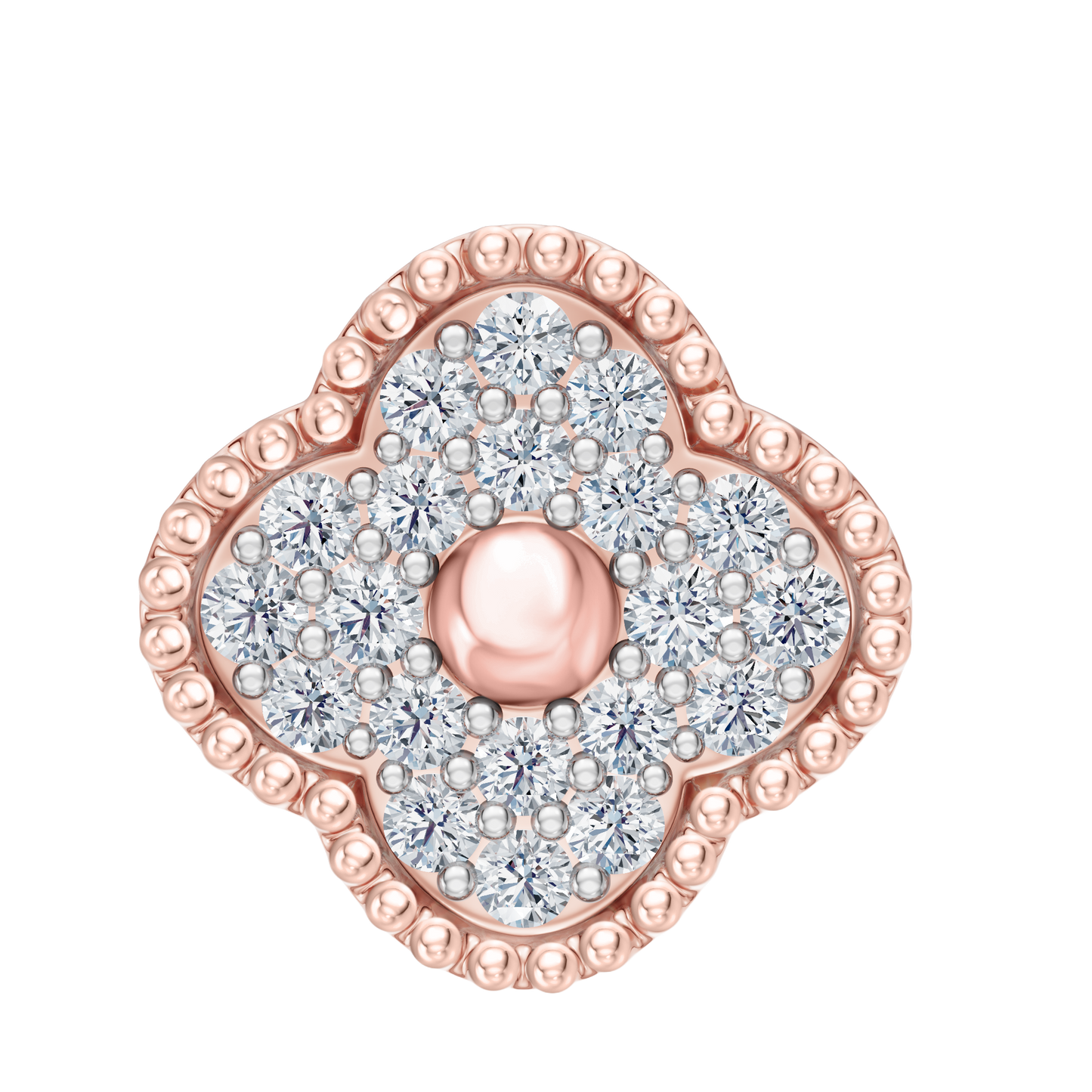 Clover  Pave Pendant