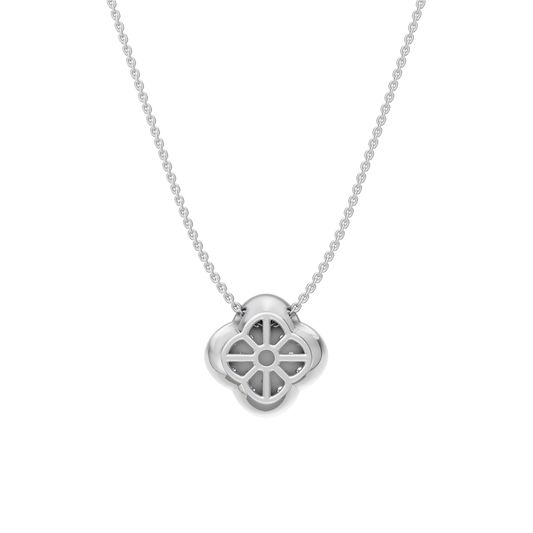 White Gold-Clover  Pave Pendant_view=BACK