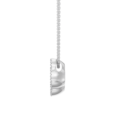 White Gold-Clover  Pave Pendant_view=SIDE