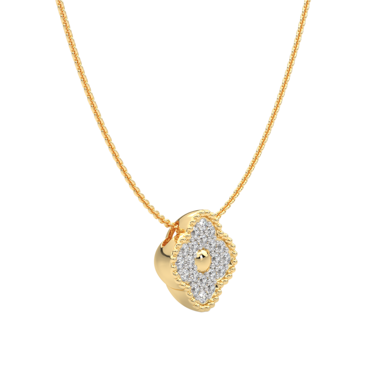 Yellow Gold-Aurora Lab-Grown Diamond Necklace_view=3DV