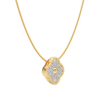 Yellow Gold-Aurora Lab-Grown Diamond Necklace_view=3DV