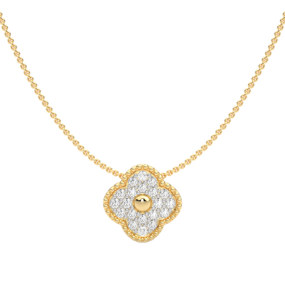 Yellow Gold-Aurora Lab-Grown Diamond Necklace_view=TOP