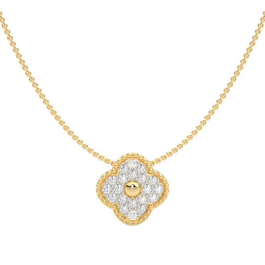 Yellow Gold-Aurora Lab-Grown Diamond Necklace_view=TOP