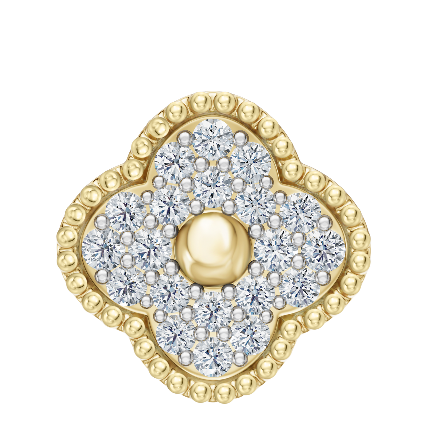 Clover  Pave Pendant