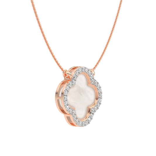 Pink Gold-Cosmic Drape Lab-Grown Diamond Necklace_view=3DV