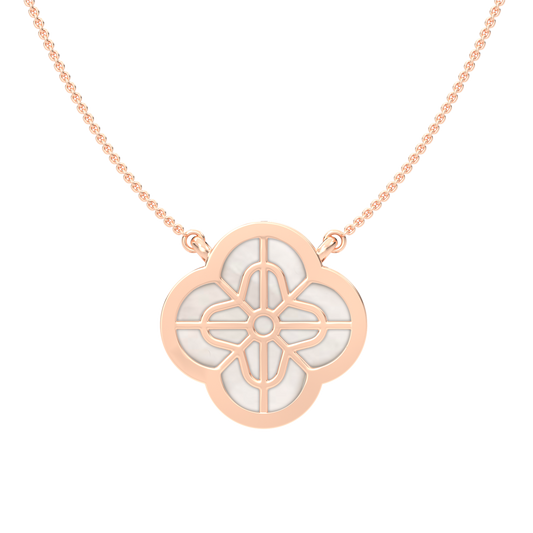 Pink Gold-Cosmic Drape Lab-Grown Diamond Necklace_view=BACK