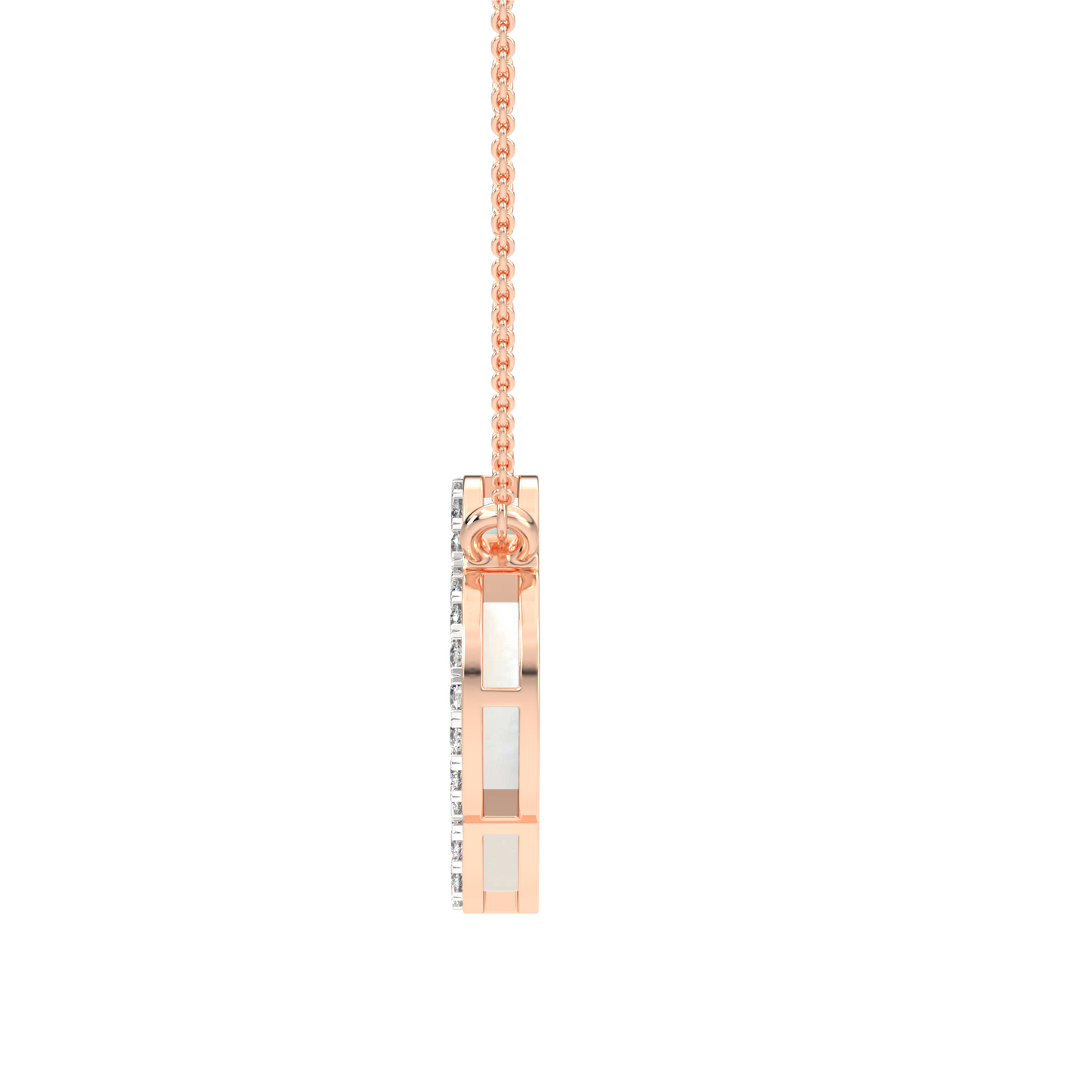 Pink Gold-Cosmic Drape Lab-Grown Diamond Necklace_view=SIDE