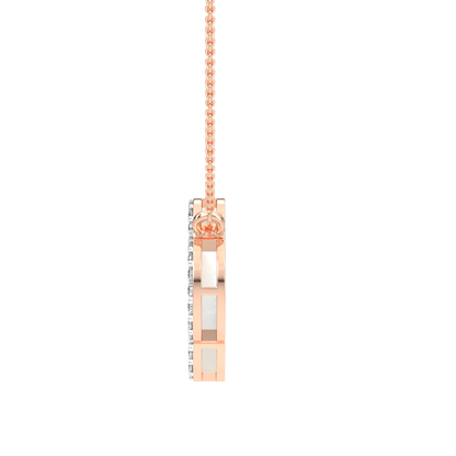 Pink Gold-Cosmic Drape Lab-Grown Diamond Necklace_view=SIDE