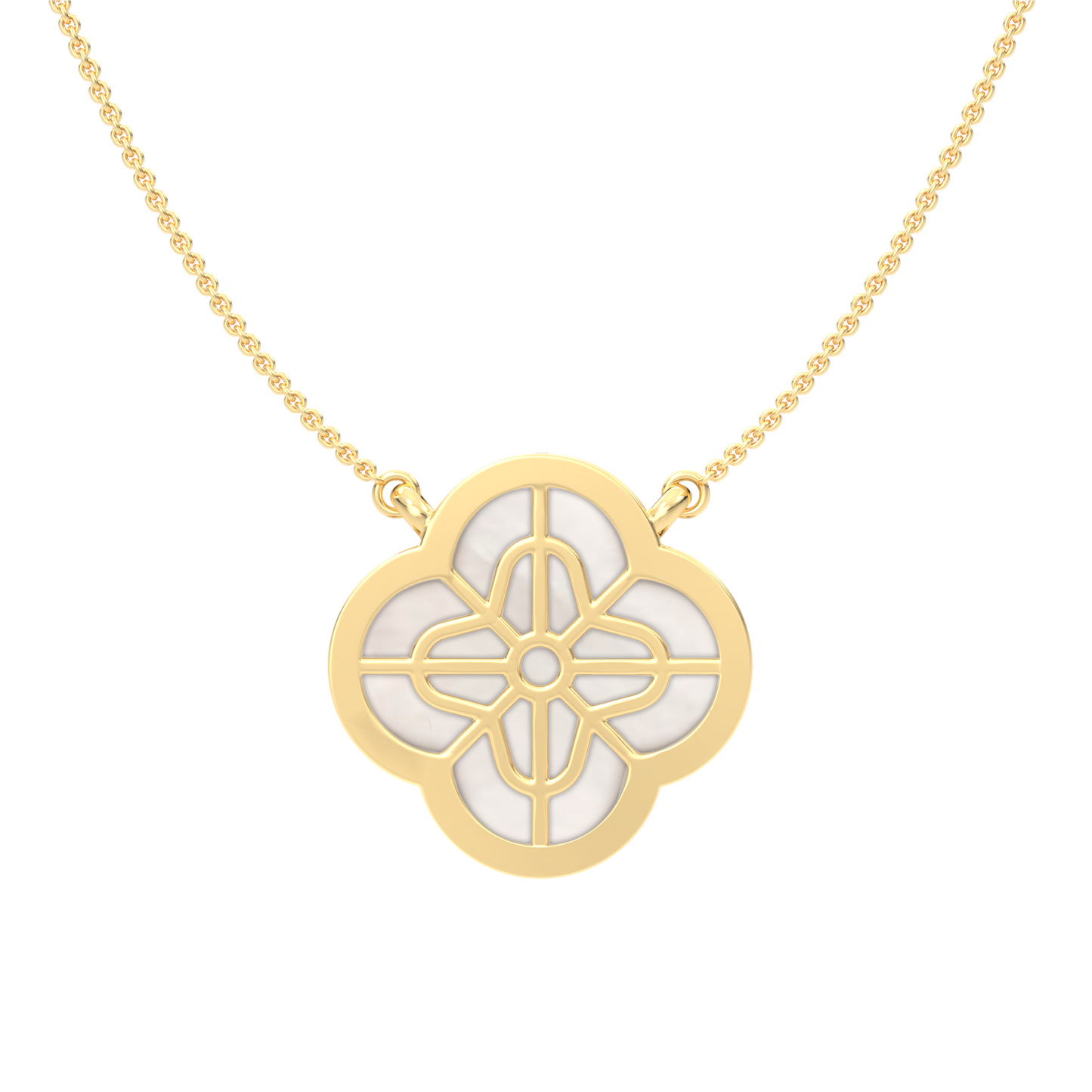 Yellow Gold-Cosmic Drape Lab-Grown Diamond Necklace_view=BACK