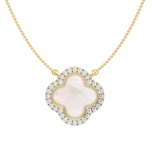 Yellow Gold-Cosmic Drape Lab-Grown Diamond Necklace_view=TOP