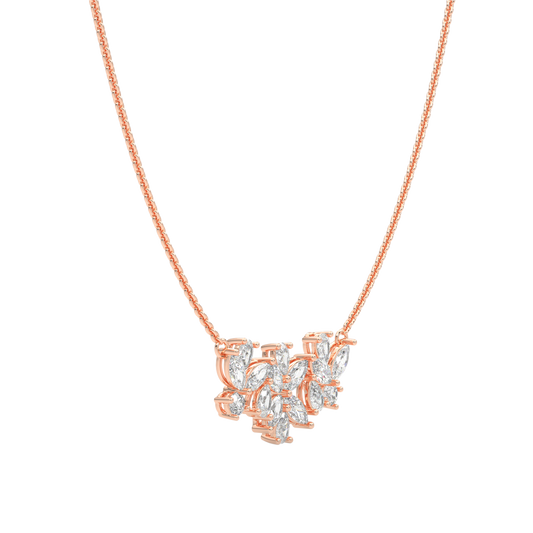 Pink Gold-Stardust Strand Modern Lab-Grown Diamond Mangalsutra Necklace_view=3DV