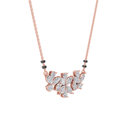 Pink Gold-Stardust  Lab Diamond Mangalsutra_view=3DV