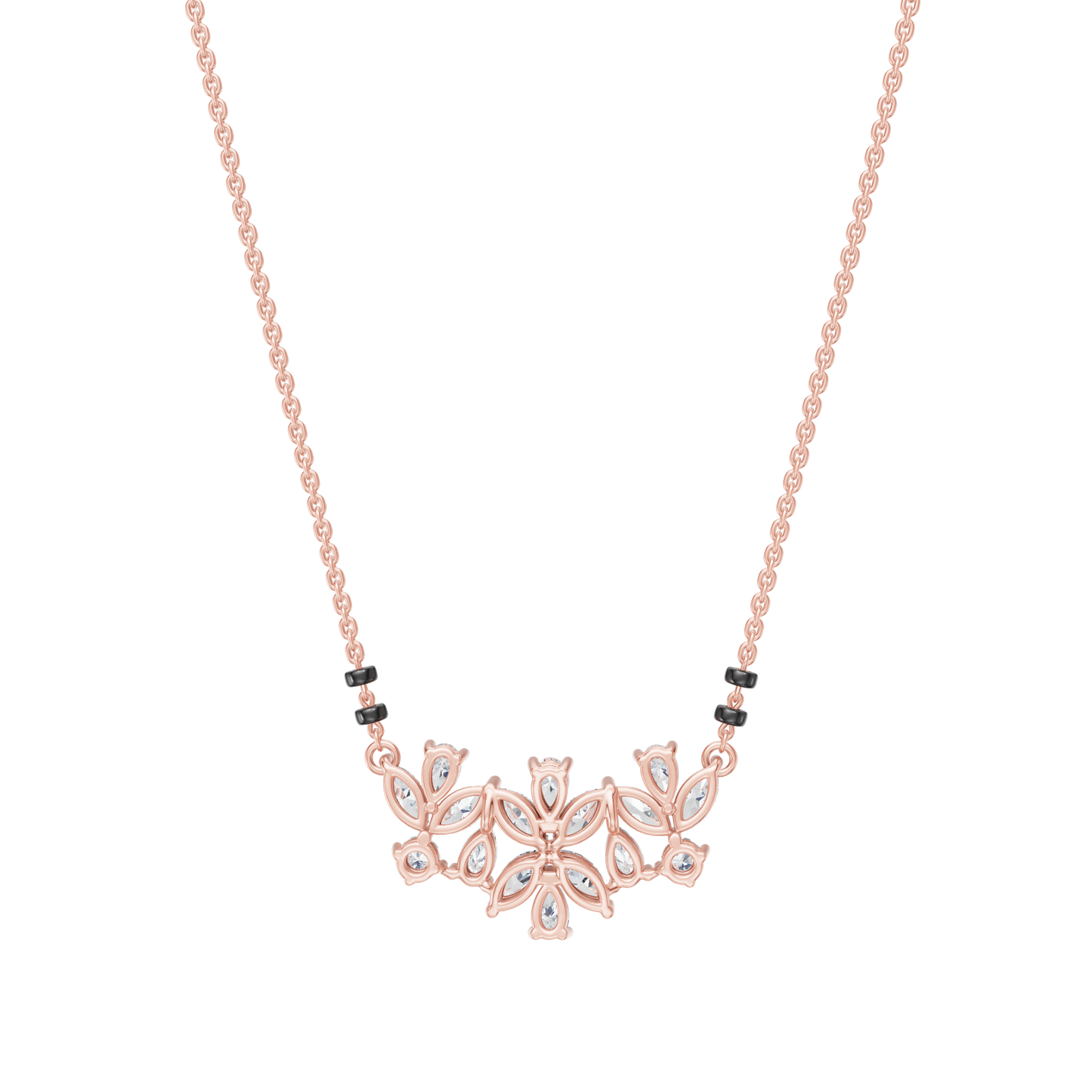 Pink Gold-Stardust  Lab Diamond Mangalsutra_view=BACK