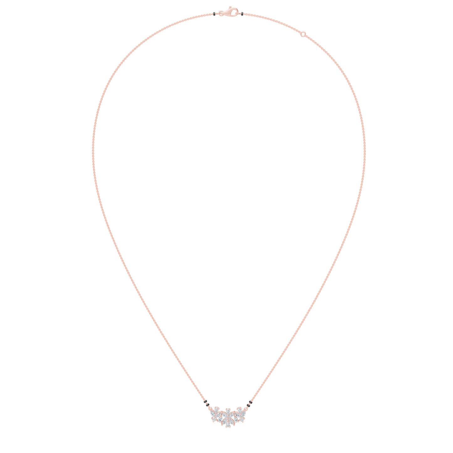 Pink Gold-Stardust  Lab Diamond Mangalsutra_view=FRONT