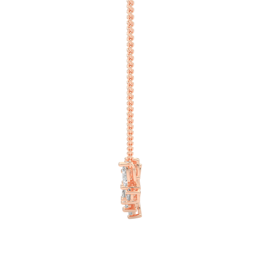 Pink Gold-Stardust Strand Modern Lab-Grown Diamond Mangalsutra Necklace_view=SIDE