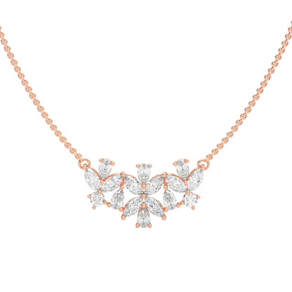 Pink Gold-Stardust Strand Modern Lab-Grown Diamond Mangalsutra Necklace_view=TOP