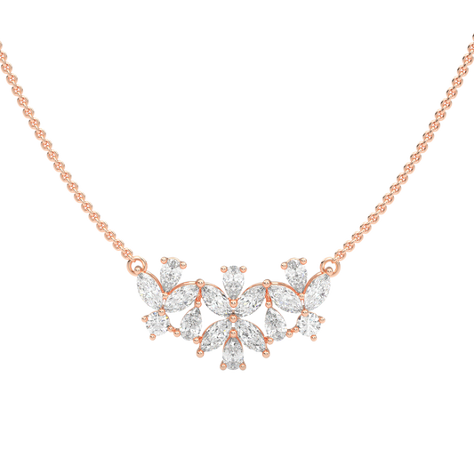 Pink Gold-Stardust Strand Modern Lab-Grown Diamond Mangalsutra Necklace_view=TOP