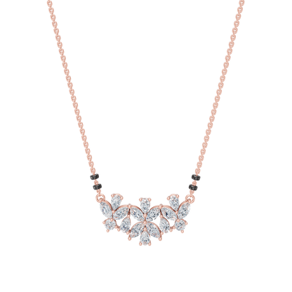 Pink Gold-Stardust  Lab Diamond Mangalsutra_view=TOP