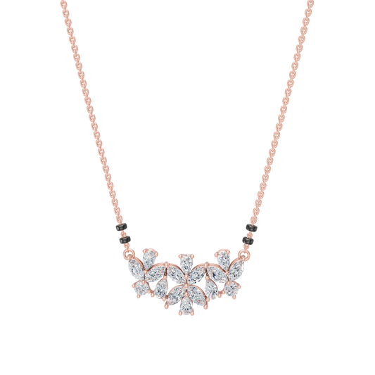 Pink Gold-Stardust  Lab Diamond Mangalsutra_view=TOP