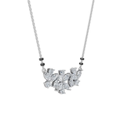 White Gold-Stardust  Lab Diamond Mangalsutra_view=3DV