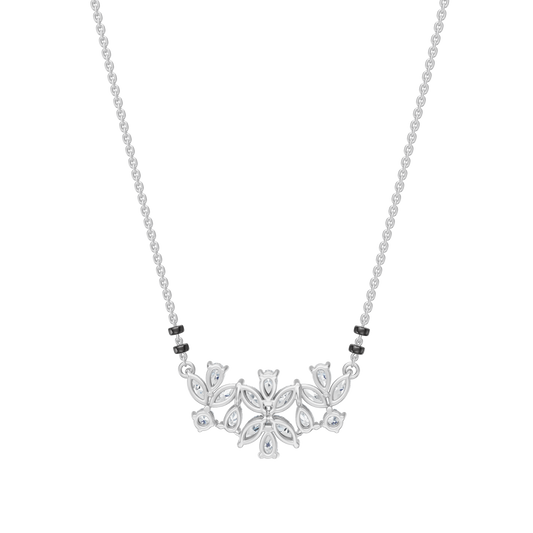 White Gold-Stardust  Lab Diamond Mangalsutra_view=BACK