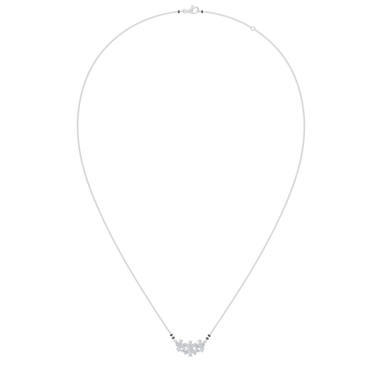 White Gold-Stardust  Lab Diamond Mangalsutra_view=FRONT