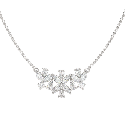 White Gold-Stardust Strand Modern Lab-Grown Diamond Mangalsutra Necklace_view=TOP