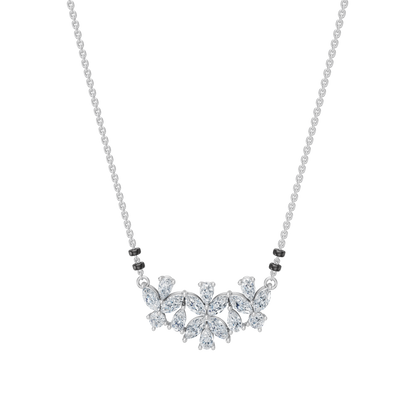 White Gold-Stardust  Lab Diamond Mangalsutra_view=TOP