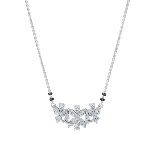 White Gold-Stardust  Lab Diamond Mangalsutra_view=TOP