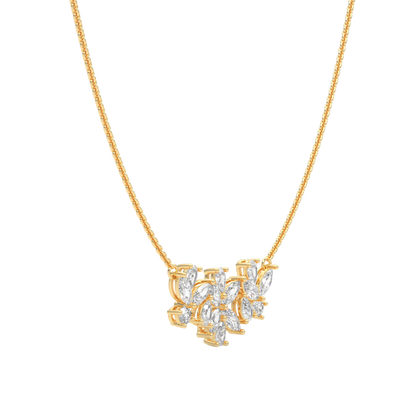 Yellow Gold-Stardust Strand Modern Lab-Grown Diamond Mangalsutra Necklace_view=3DV