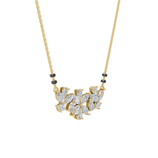 Yellow Gold-Stardust  Lab Diamond Mangalsutra_view=3DV