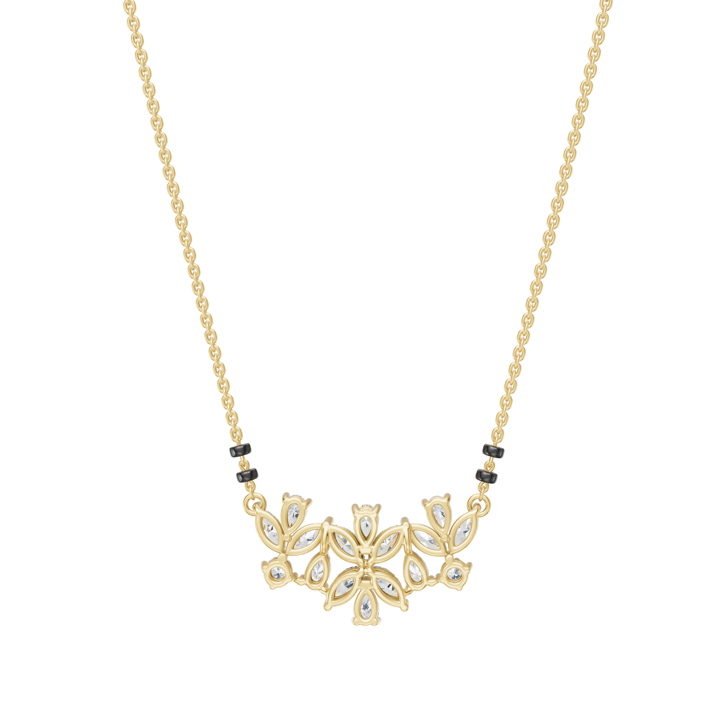 Yellow Gold-Stardust  Lab Diamond Mangalsutra_view=BACK