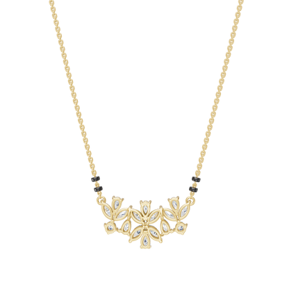 Yellow Gold-Stardust  Lab Diamond Mangalsutra_view=BACK
