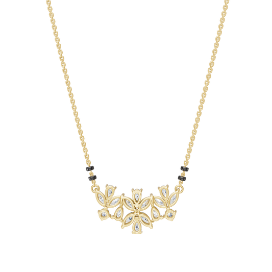 Yellow Gold-Stardust  Lab Diamond Mangalsutra_view=BACK
