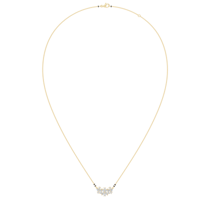 Yellow Gold-Stardust  Lab Diamond Mangalsutra_view=FRONT