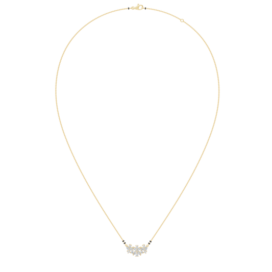 Yellow Gold-Stardust  Lab Diamond Mangalsutra_view=FRONT