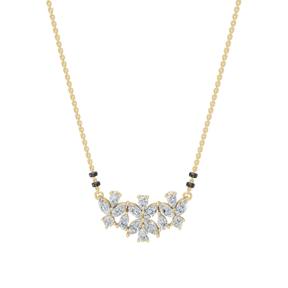 Yellow Gold-Stardust  Lab Diamond Mangalsutra_view=TOP