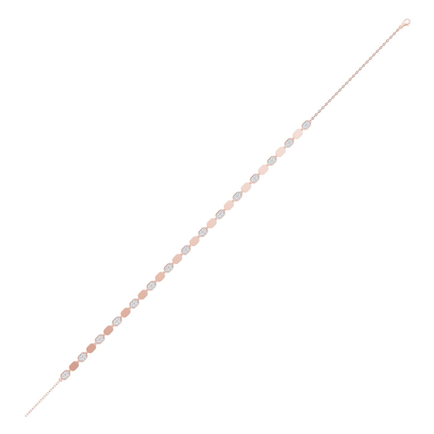 Pink Gold-Glitter - Lab-Grown Diamond Necklace_view=FULL